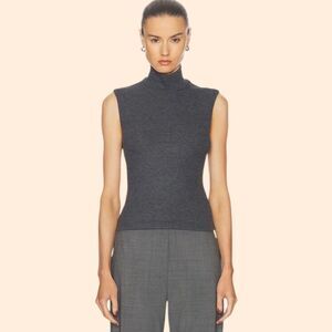 LESET Lauren Sleeveless Turtleneck Top